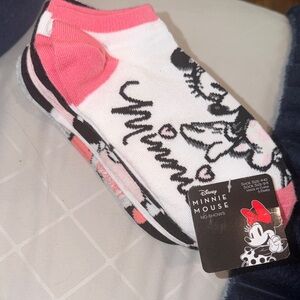 Disney Minnie Mouse Pink and White Socks